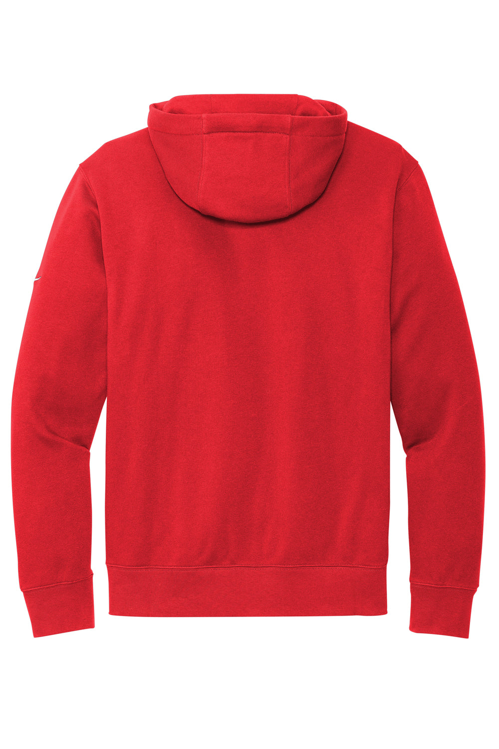 Nike NKDR1499 Mens Club Fleece Hooded Sweatshirt Hoodie University Red Flat Back