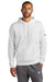 Nike NKDR1499 Mens Club Fleece Hooded Sweatshirt Hoodie w/ Pouch Pocket White Model Front