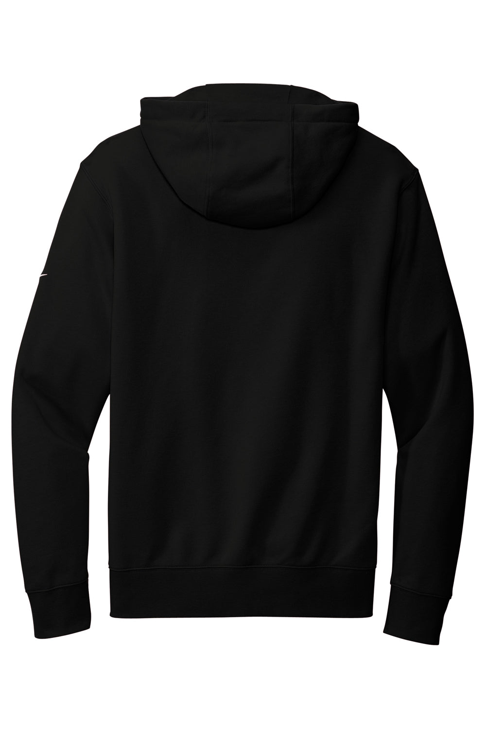 Nike NKDR1513 Mens Club Fleece Full Zip Hooded Sweatshirt Hoodie Black Flat Back
