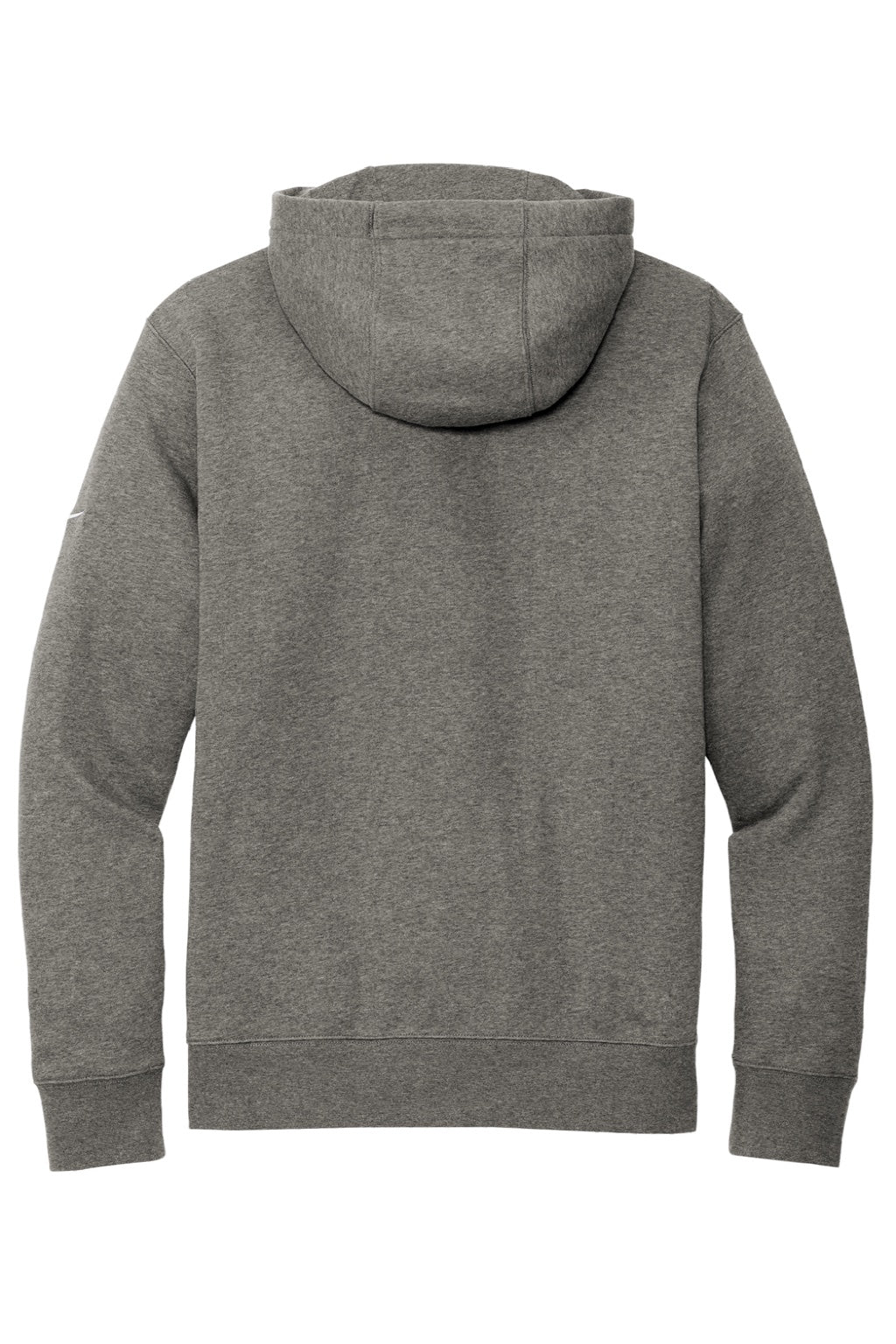 Nike NKDR1513 Mens Club Fleece Full Zip Hooded Sweatshirt Hoodie w/ Pockets Heather Charcoal Grey Flat Back