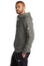 Nike NKDR1513 Mens Club Fleece Full Zip Hooded Sweatshirt Hoodie Heather Charcoal Grey Model Side