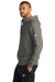 Nike NKDR1513 Mens Club Fleece Full Zip Hooded Sweatshirt Hoodie w/ Pockets Heather Charcoal Grey Model Side