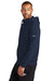 Nike NKDR1513 Mens Club Fleece Full Zip Hooded Sweatshirt Hoodie w/ Pockets Midnight Navy Blue Model Side