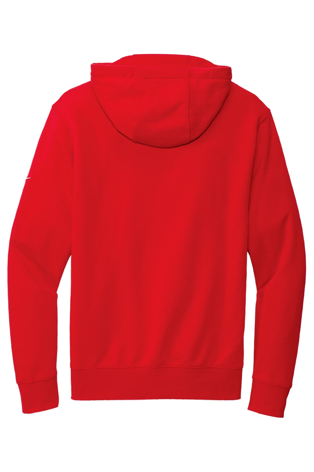 Nike NKDR1513 Mens Club Fleece Full Zip Hooded Sweatshirt Hoodie w/ Pockets University Red Flat Back