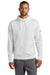 Nike NKDR1513 Mens Club Fleece Full Zip Hooded Sweatshirt Hoodie w/ Pockets White Model Front