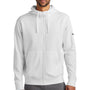Nike Mens Club Fleece Full Zip Hooded Sweatshirt Hoodie - White