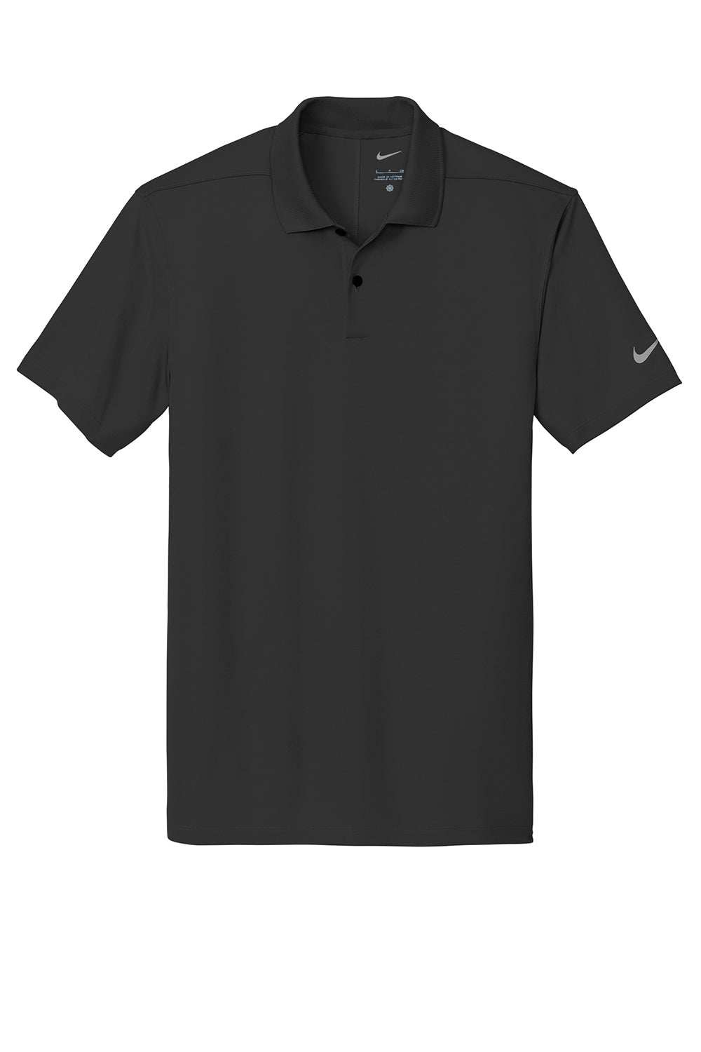 Nike NKDX6684 Mens Victory Dri-Fit Moisture Wicking Short Sleeve Polo Shirt Black Flat Front