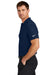 Nike NKDX6684 Mens Victory Dri-Fit Moisture Wicking Short Sleeve Polo Shirt College Navy Blue Model Side