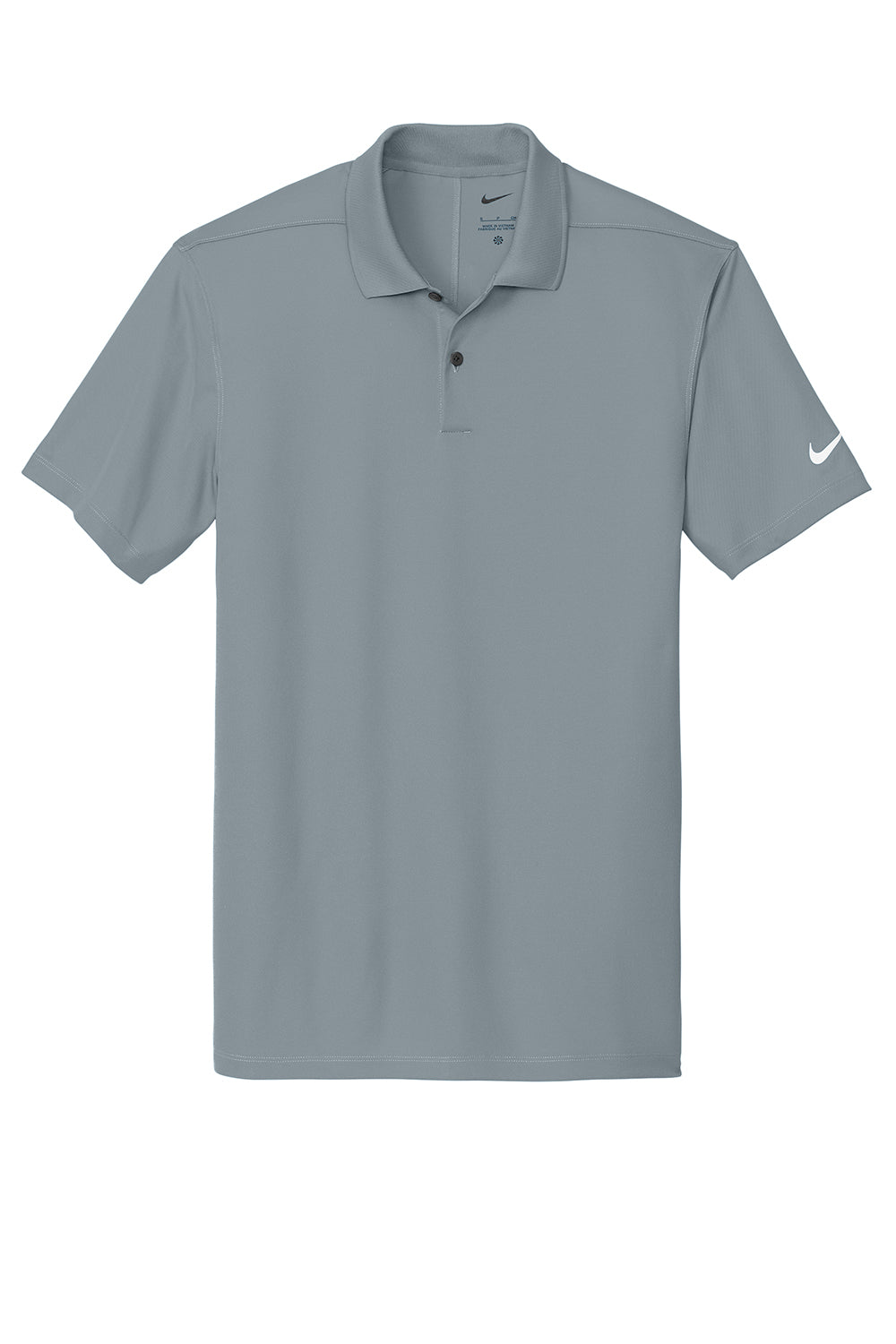 Nike NKDX6684 Mens Victory Dri-Fit Moisture Wicking Short Sleeve Polo Shirt Cool Grey Flat Front