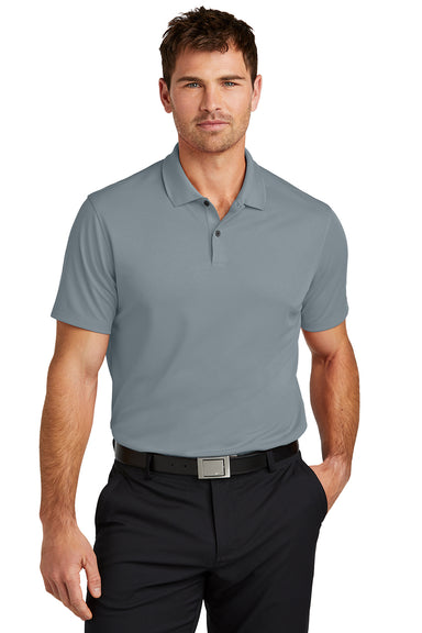 Nike NKDX6684 Mens Victory Dri-Fit Moisture Wicking Short Sleeve Polo Shirt Cool Grey Model Front