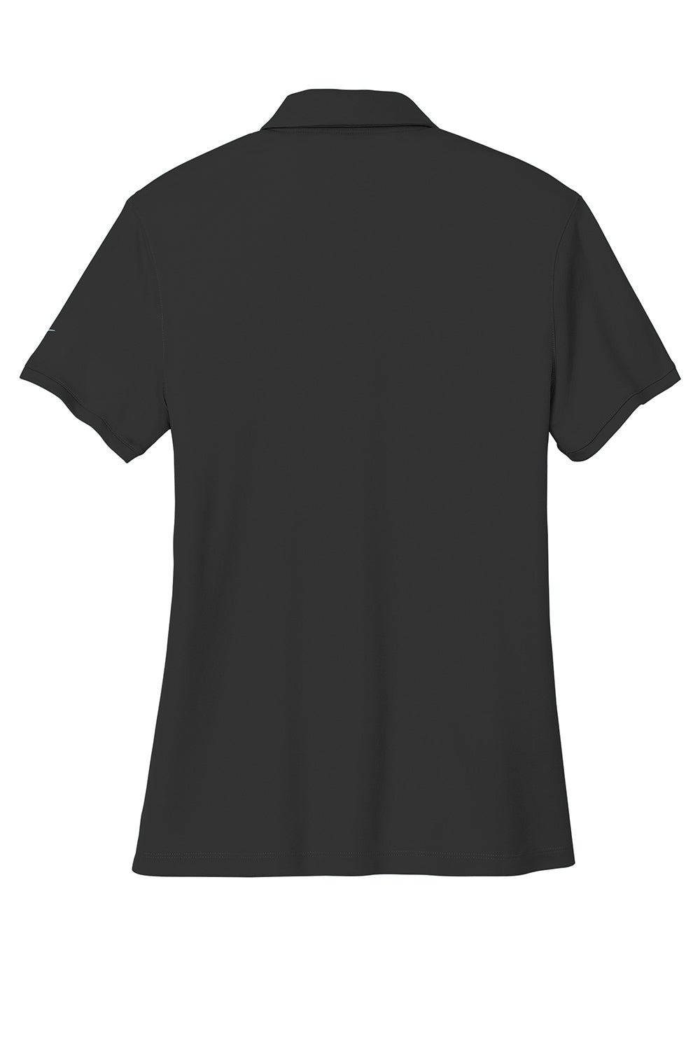 Nike NKDX6685 Womens Victory Dri-Fit Moisture Wicking Short Sleeve Polo Shirt Black Flat Back