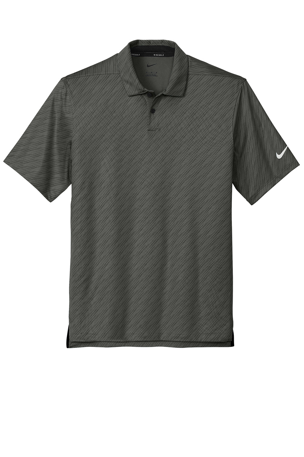 Nike NKDX6688 Mens Vapor Dash Dri-Fit Moisture Wicking Short Sleeve Polo Shirt Anthracite Grey Flat Front