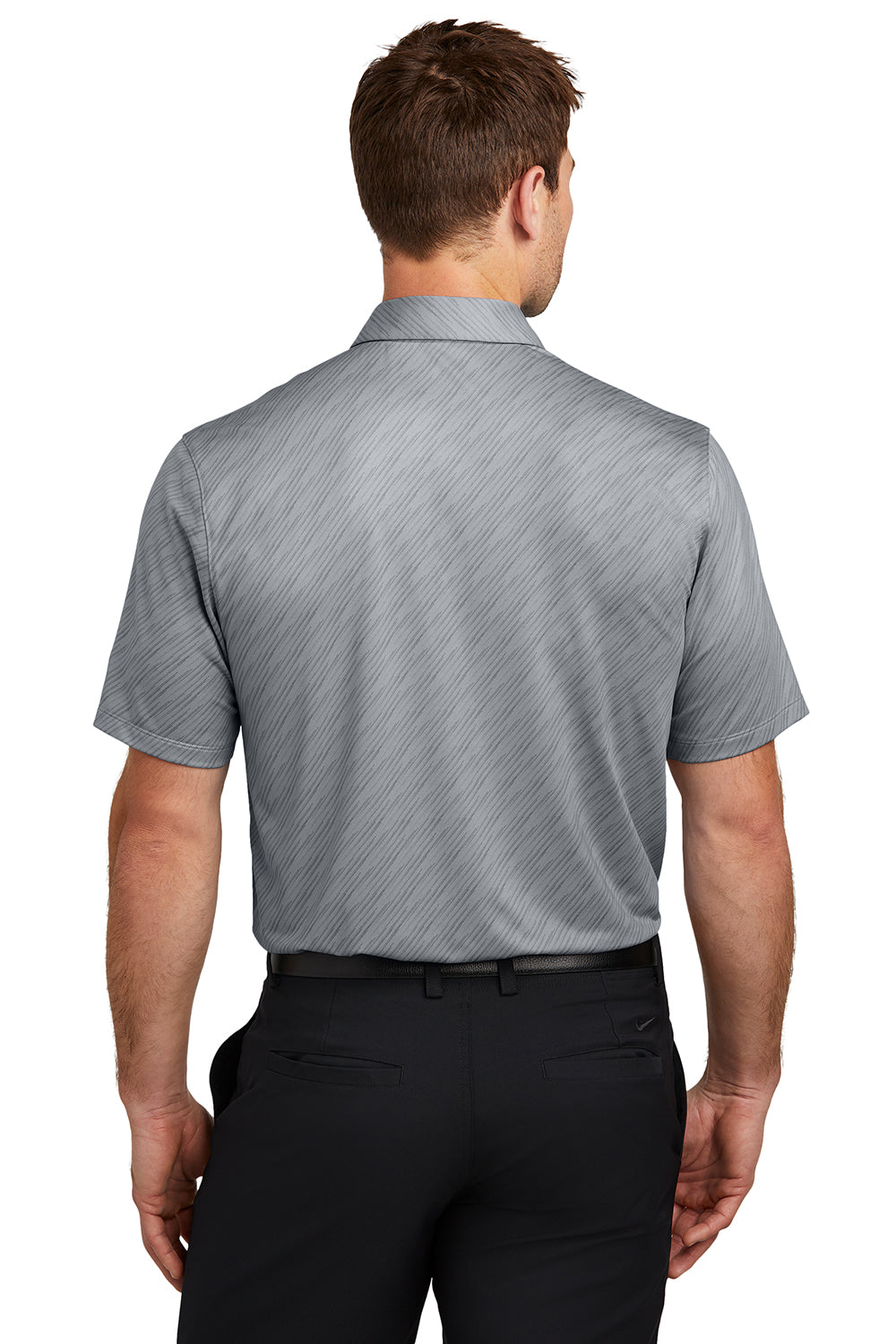 Nike NKDX6688 Mens Vapor Dash Dri-Fit Moisture Wicking Short Sleeve Polo Shirt Cool Grey Model Back
