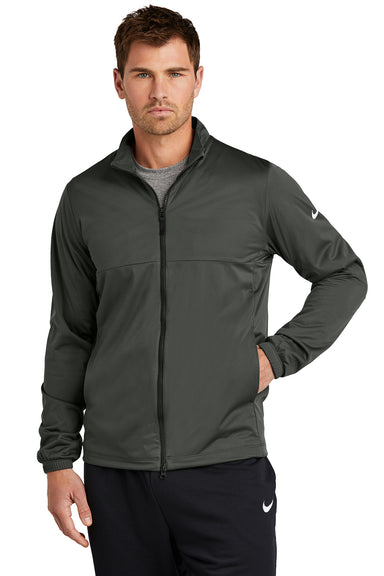 Nike NKDX6716 Mens Storm-Fit Wind & Water Resistant Full Zip Jacket Anthracite Grey Model Front