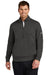 Nike NKDX6718 Mens Club Fleece 1/4 Zip Sweatshirt w/ Pockets Anthracite Grey Model Front