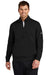 Nike NKDX6718 Mens Club Fleece 1/4 Zip Sweatshirt w/ Pockets Black Model Front