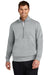 Nike NKDX6718 Mens Club Fleece 1/4 Zip Sweatshirt w/ Pockets Heather Dark Grey Model Front