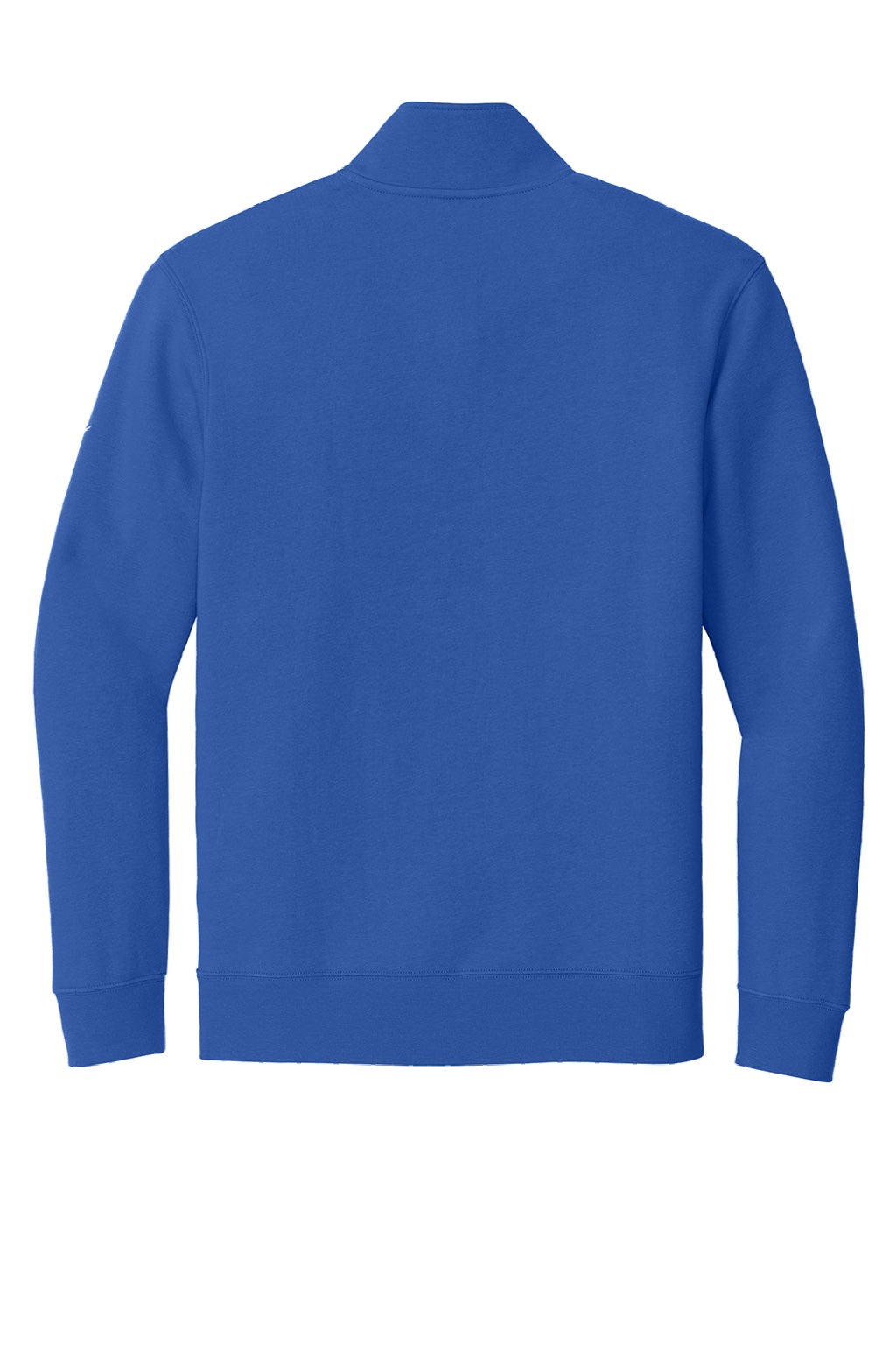 Nike NKDX6718 Mens Club Fleece 1/4 Zip Sweatshirt w/ Pockets Game Royal Blue Flat Back