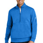 Nike Mens Club Fleece 1/4 Zip Sweatshirt - Heather Light Royal Blue - NEW