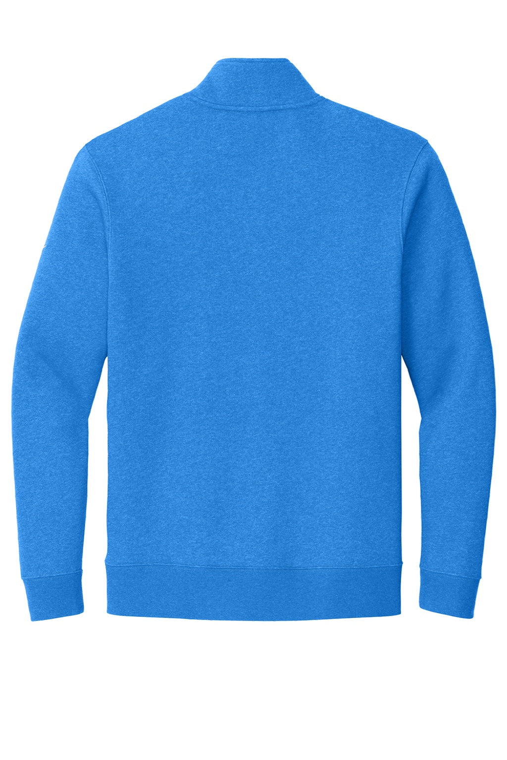 Nike NKDX6718 Mens Club Fleece 1/4 Zip Sweatshirt w/ Pockets Heather Light Royal Blue Flat Back
