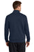 Nike NKDX6718 Mens Club Fleece 1/4 Zip Sweatshirt w/ Pockets Midnight Navy Blue Model Back