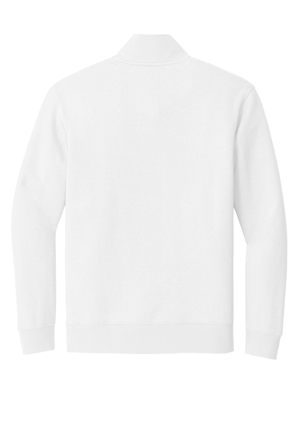 Nike NKDX6718 Mens Club Fleece 1/4 Zip Sweatshirt White Flat Back