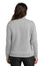 Nike NKDX6720 Womens Club Fleece 1/4 Zip Sweatshirt w/ Pouch Pocket Heather Dark Grey Model Back