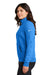 Nike NKDX6720 Womens Club Fleece 1/4 Zip Sweatshirt w/ Pouch Pocket Heather Light Game Royal Blue Model Side