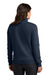Nike NKDX6720 Womens Club Fleece 1/4 Zip Sweatshirt w/ Pouch Pocket Midnight Navy Blue Model Back
