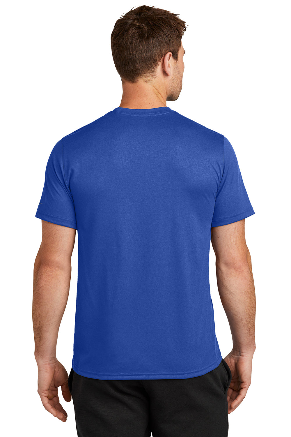 Nike NKDX8730 Mens rLegend Dri-Fit Moisture Wicking Short Sleeve Crewneck T-Shirt Game Royal Blue Model Back