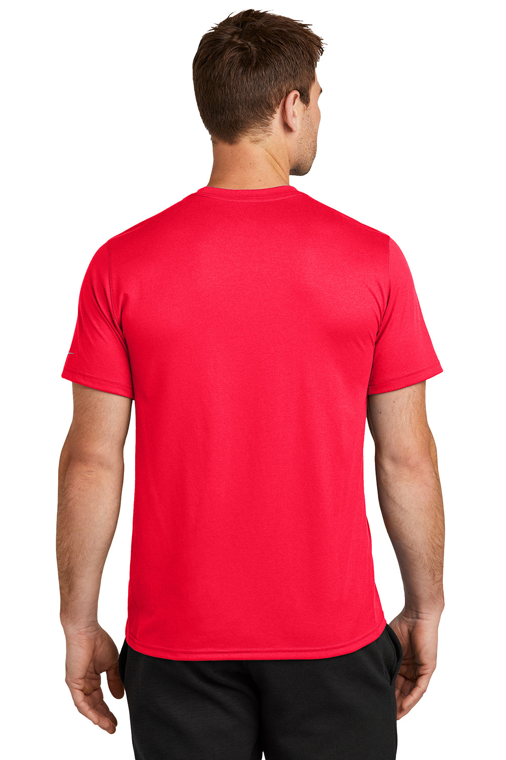 Nike NKDX8730 Mens rLegend Dri-Fit Moisture Wicking Short Sleeve Crewneck T-Shirt University Red Model Back