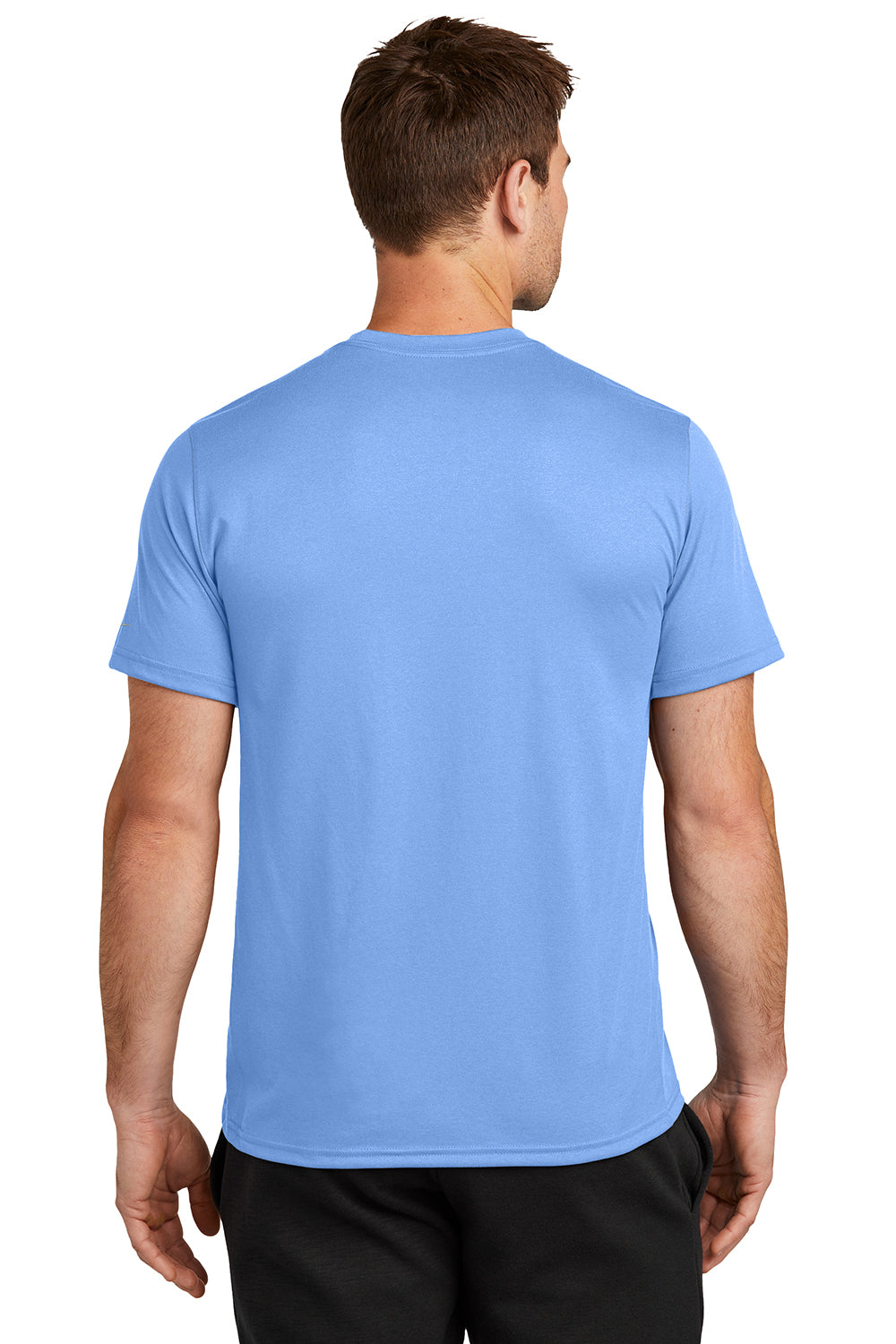 Nike NKDX8730 Mens rLegend Dri-Fit Moisture Wicking Short Sleeve Crewneck T-Shirt Valor Blue Model Back