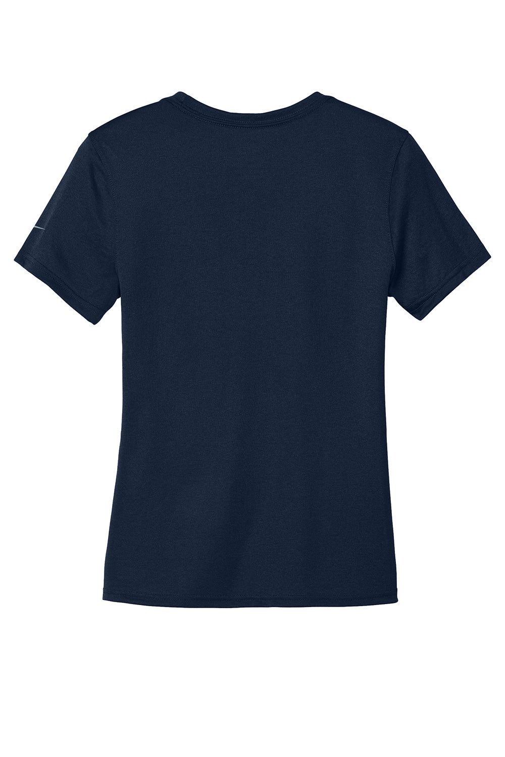 Nike NKDX8734 Womens rLegend Dri-Fit Moisture Wicking Short Sleeve Crewneck T-Shirt College Navy Blue Flat Back