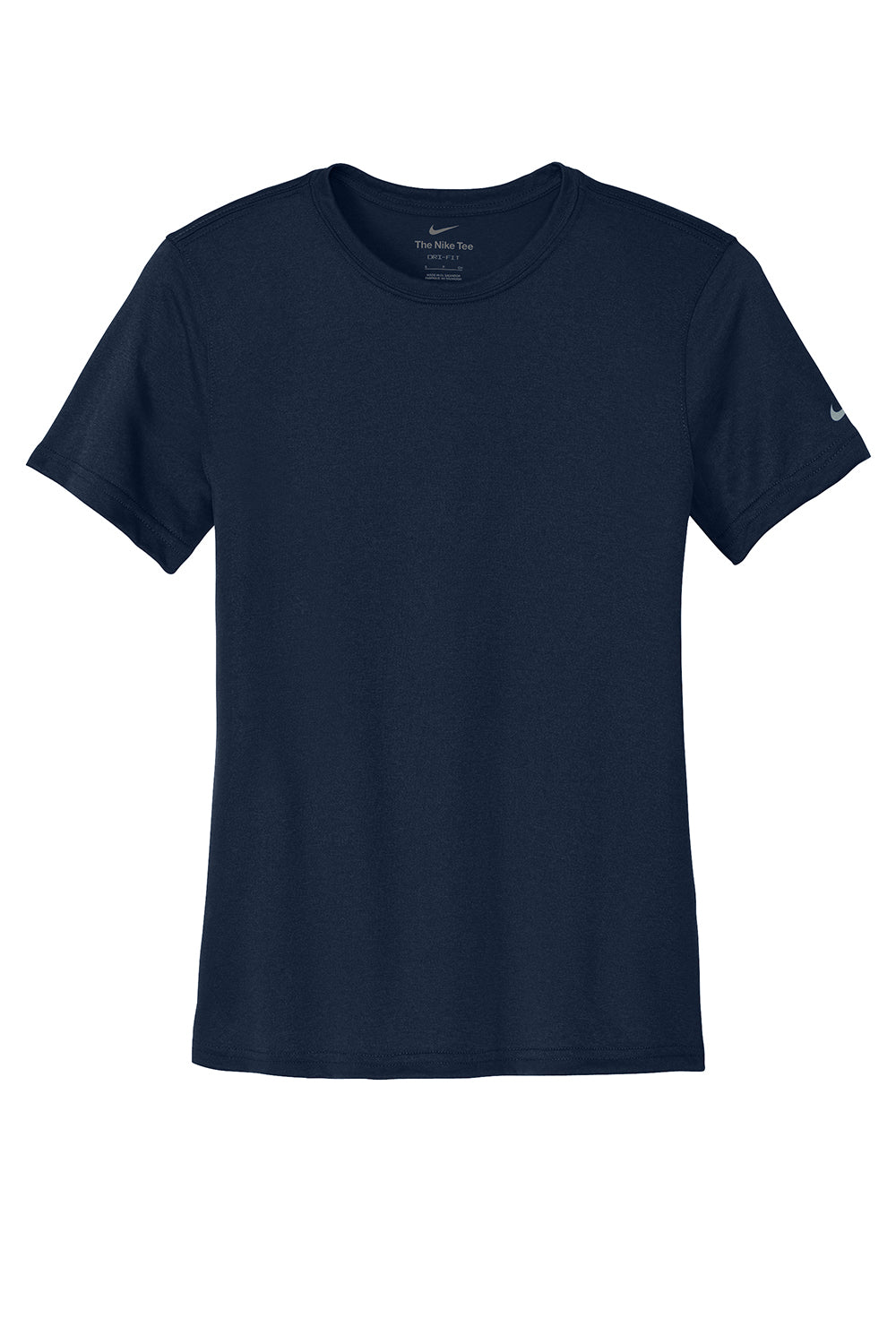 Nike NKDX8734 Womens rLegend Dri-Fit Moisture Wicking Short Sleeve Crewneck T-Shirt College Navy Blue Flat Front
