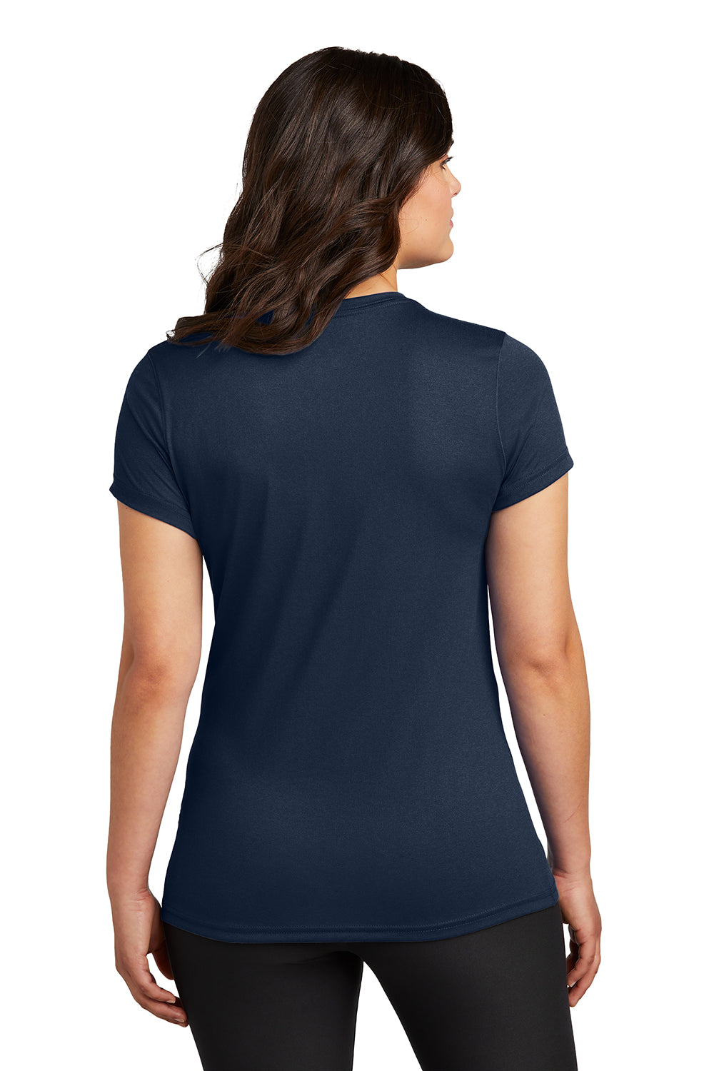 Nike NKDX8734 Womens rLegend Dri-Fit Moisture Wicking Short Sleeve Crewneck T-Shirt College Navy Blue Model Back
