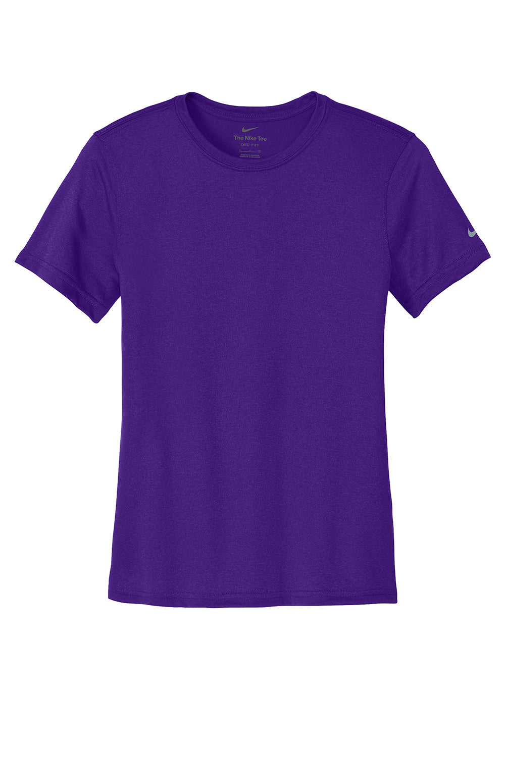 Nike NKDX8734 Womens rLegend Dri-Fit Moisture Wicking Short Sleeve Crewneck T-Shirt Court Purple Flat Front