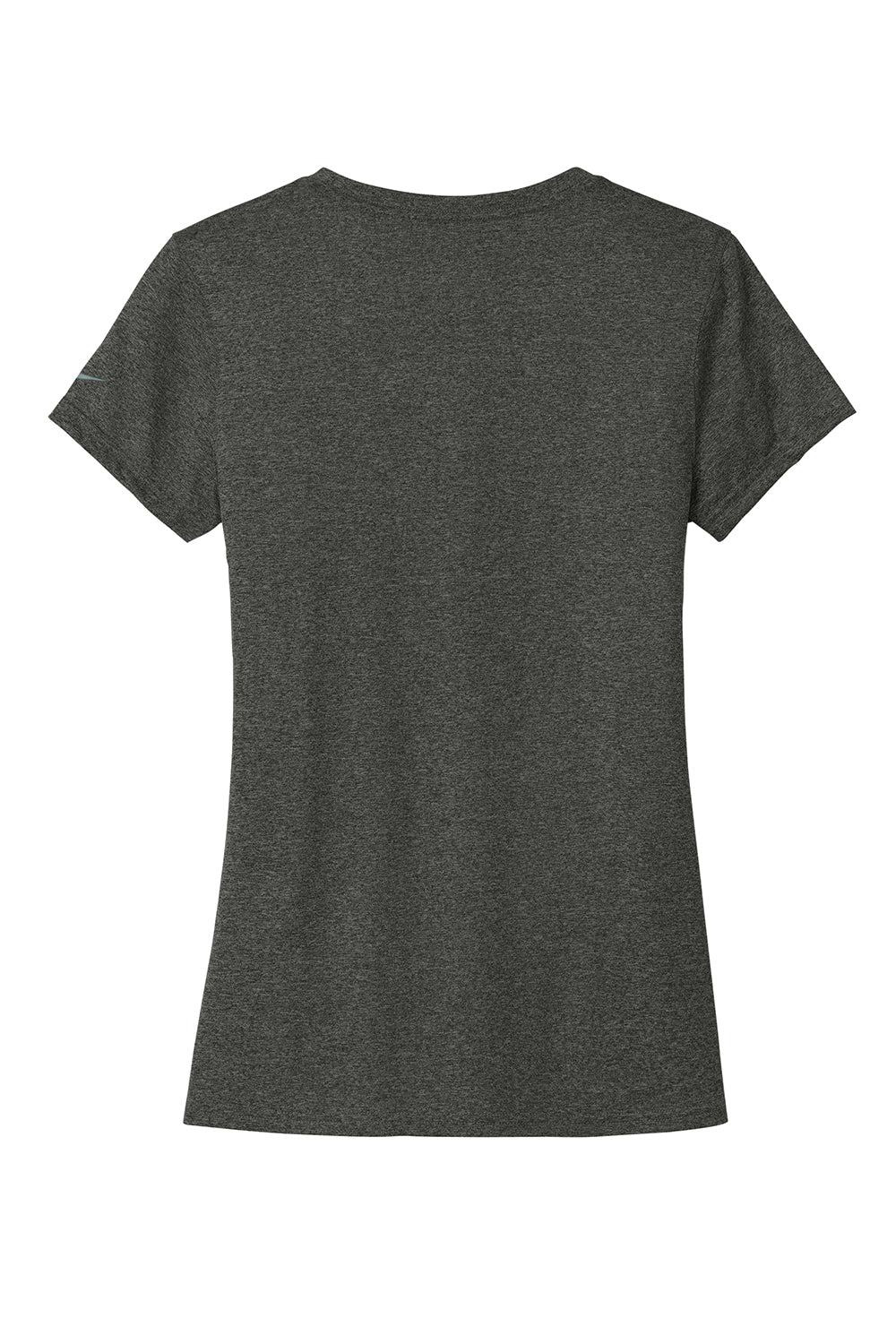 Nike NKDX8734 Womens rLegend Dri-Fit Moisture Wicking Short Sleeve Crewneck T-Shirt Heather Dark Smoke Grey Flat Back