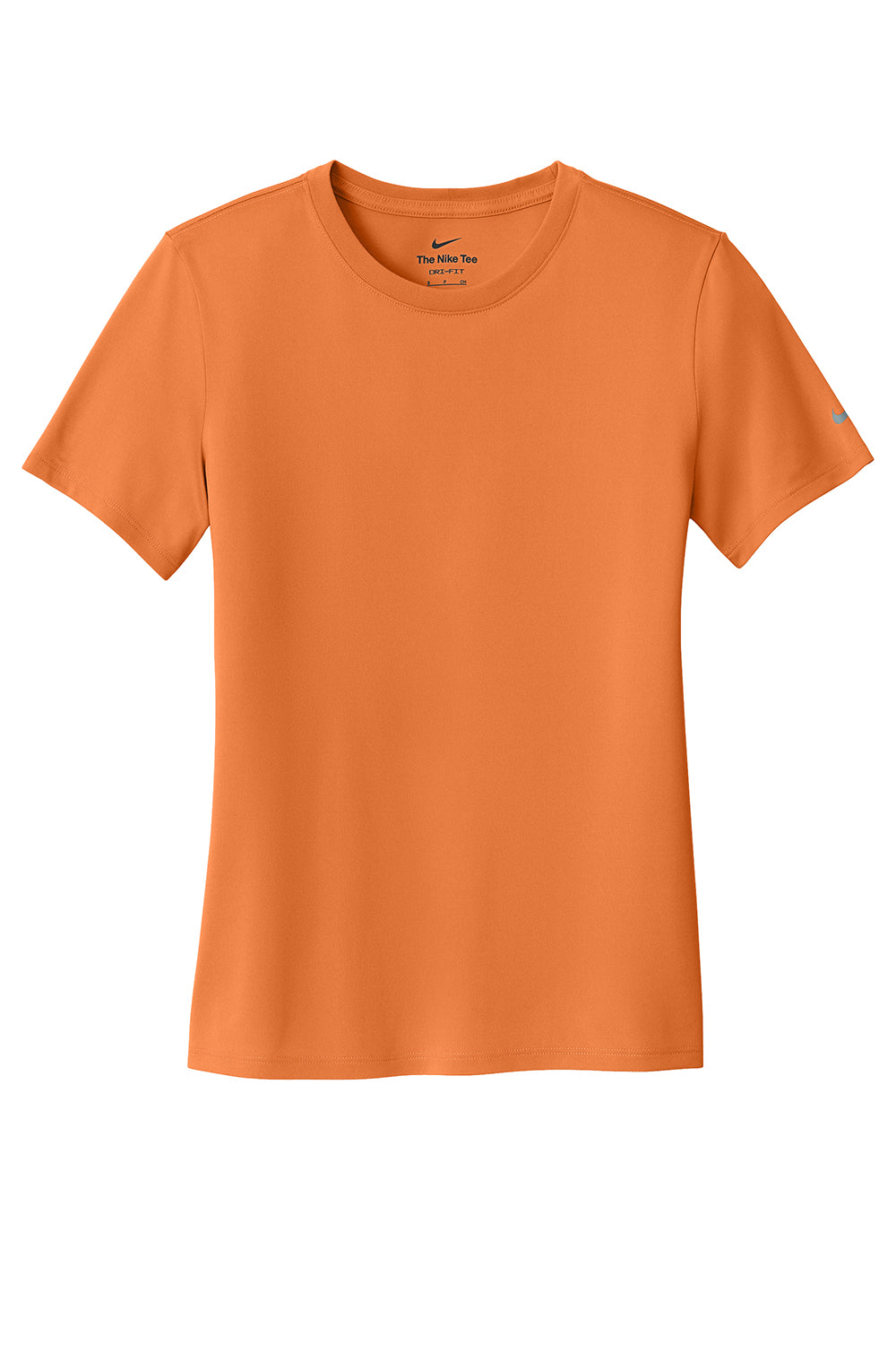 Nike NKDX8734 Womens rLegend Dri-Fit Moisture Wicking Short Sleeve Crewneck T-Shirt Desert Orange Flat Front