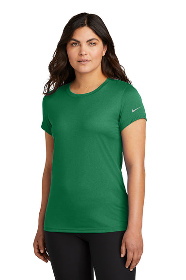 Nike NKDX8734 Womens rLegend Dri-Fit Moisture Wicking Short Sleeve Crewneck T-Shirt Gorge Green Model Front