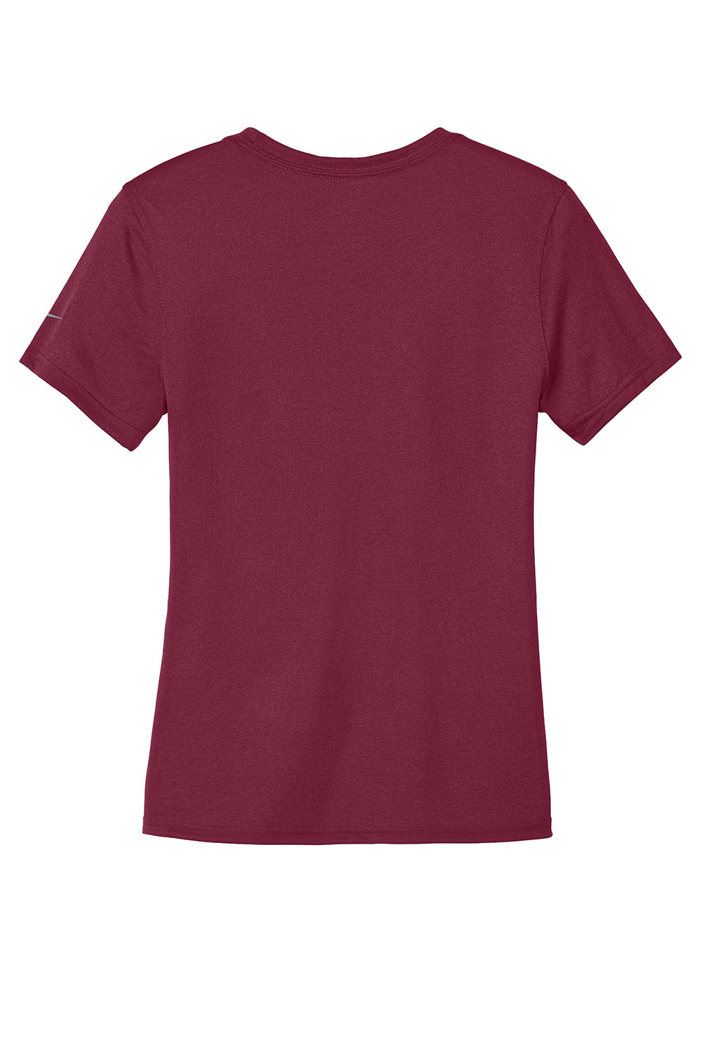 Nike NKDX8734 Womens rLegend Dri-Fit Moisture Wicking Short Sleeve Crewneck T-Shirt Team Maroon Flat Back