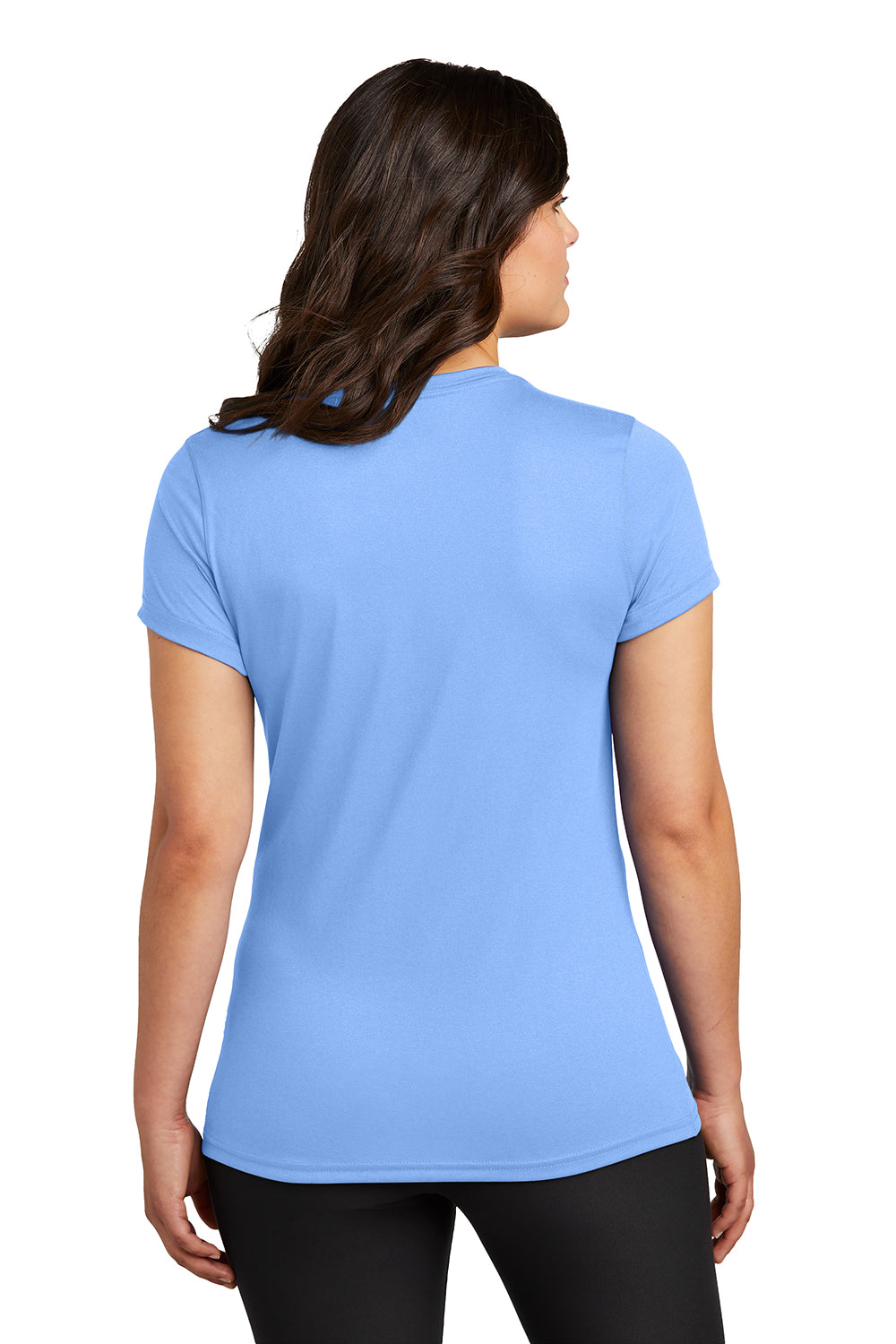Nike NKDX8734 Womens rLegend Dri-Fit Moisture Wicking Short Sleeve Crewneck T-Shirt Valor Blue Model Back