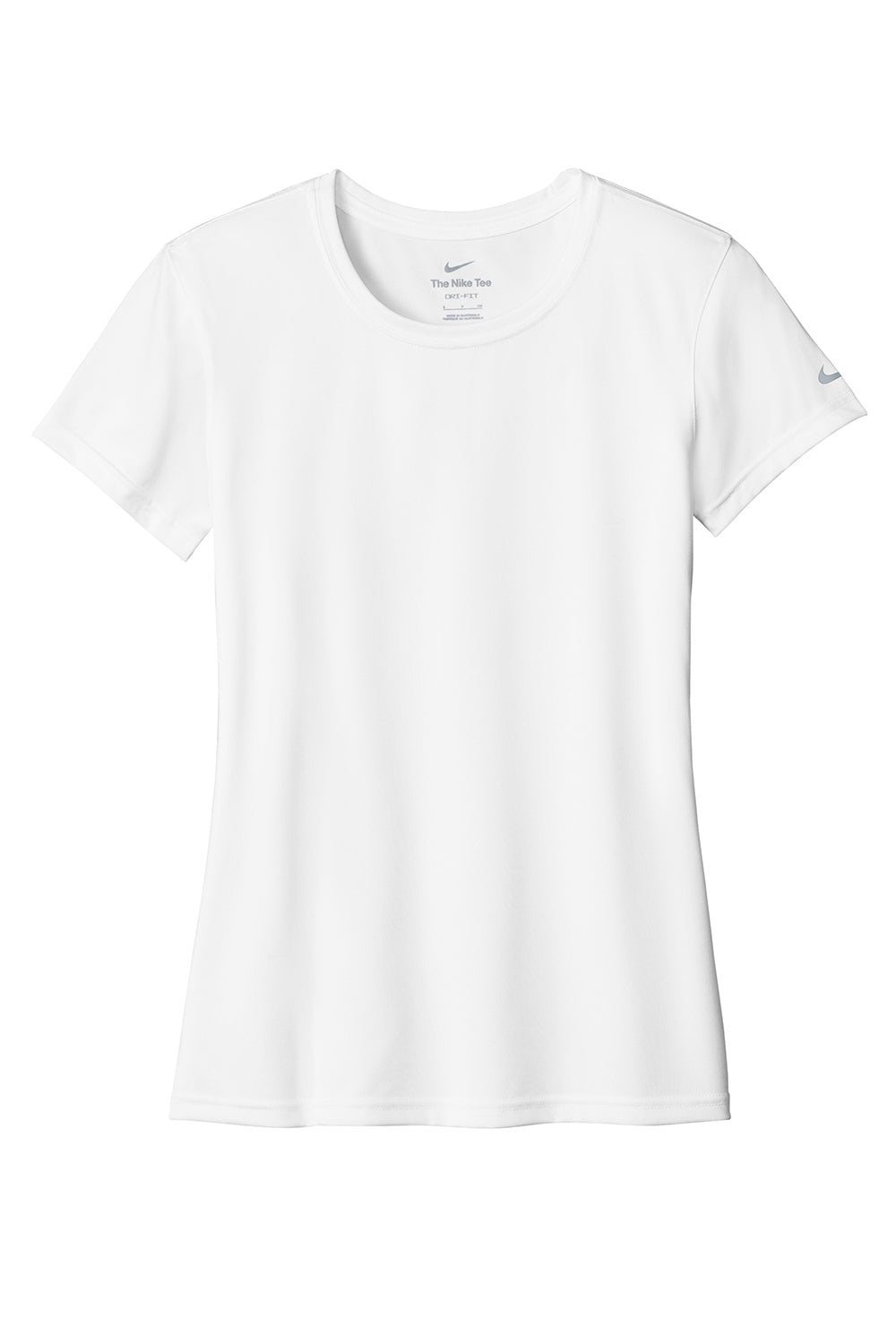 Nike NKDX8734 Womens rLegend Dri-Fit Moisture Wicking Short Sleeve Crewneck T-Shirt White Flat Front