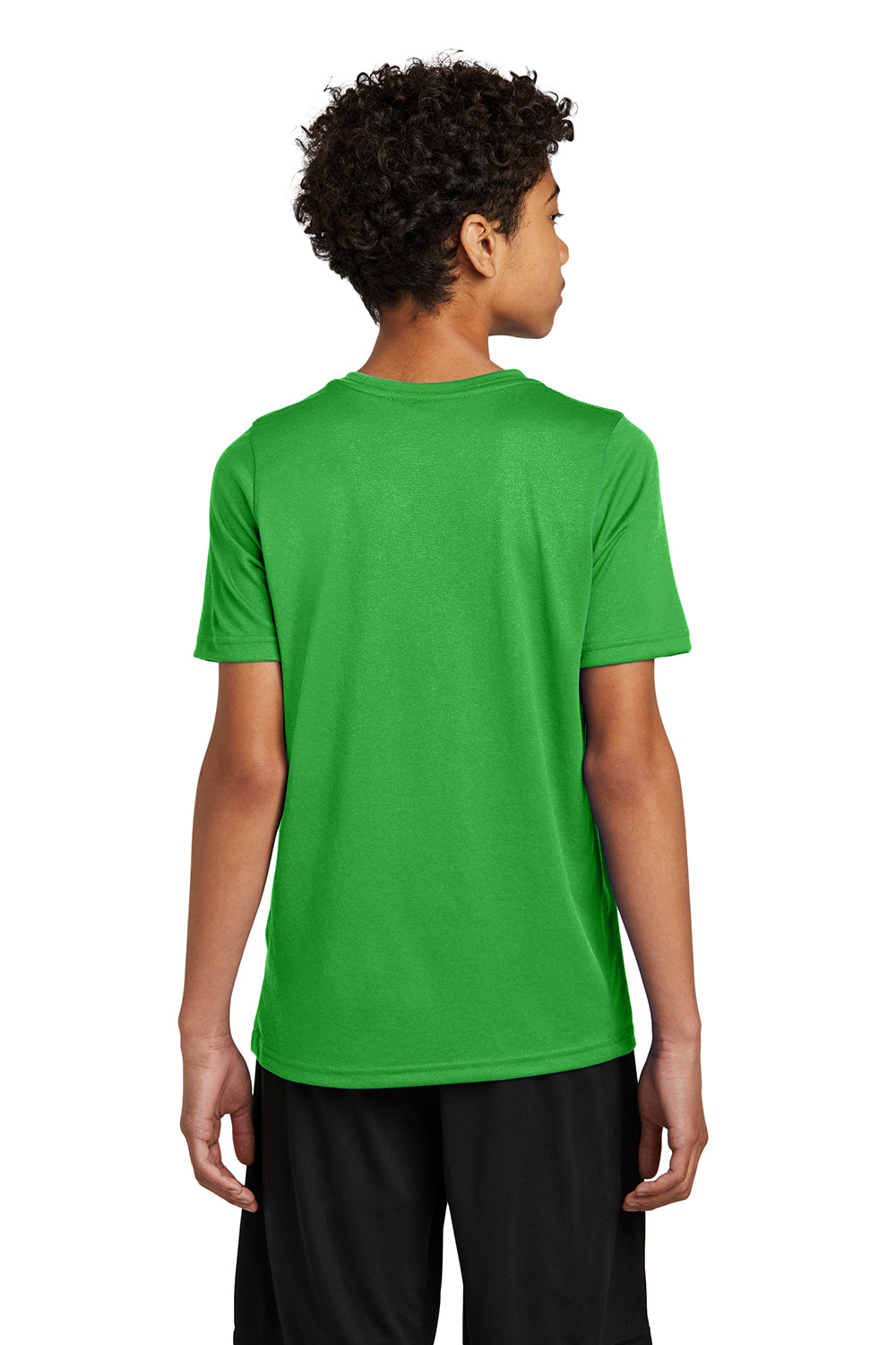 Nike NKDX8787 Youth rLegend Dri-Fit Moisture Wicking Short Sleeve Crewneck T-Shirt Apple Green Model Back
