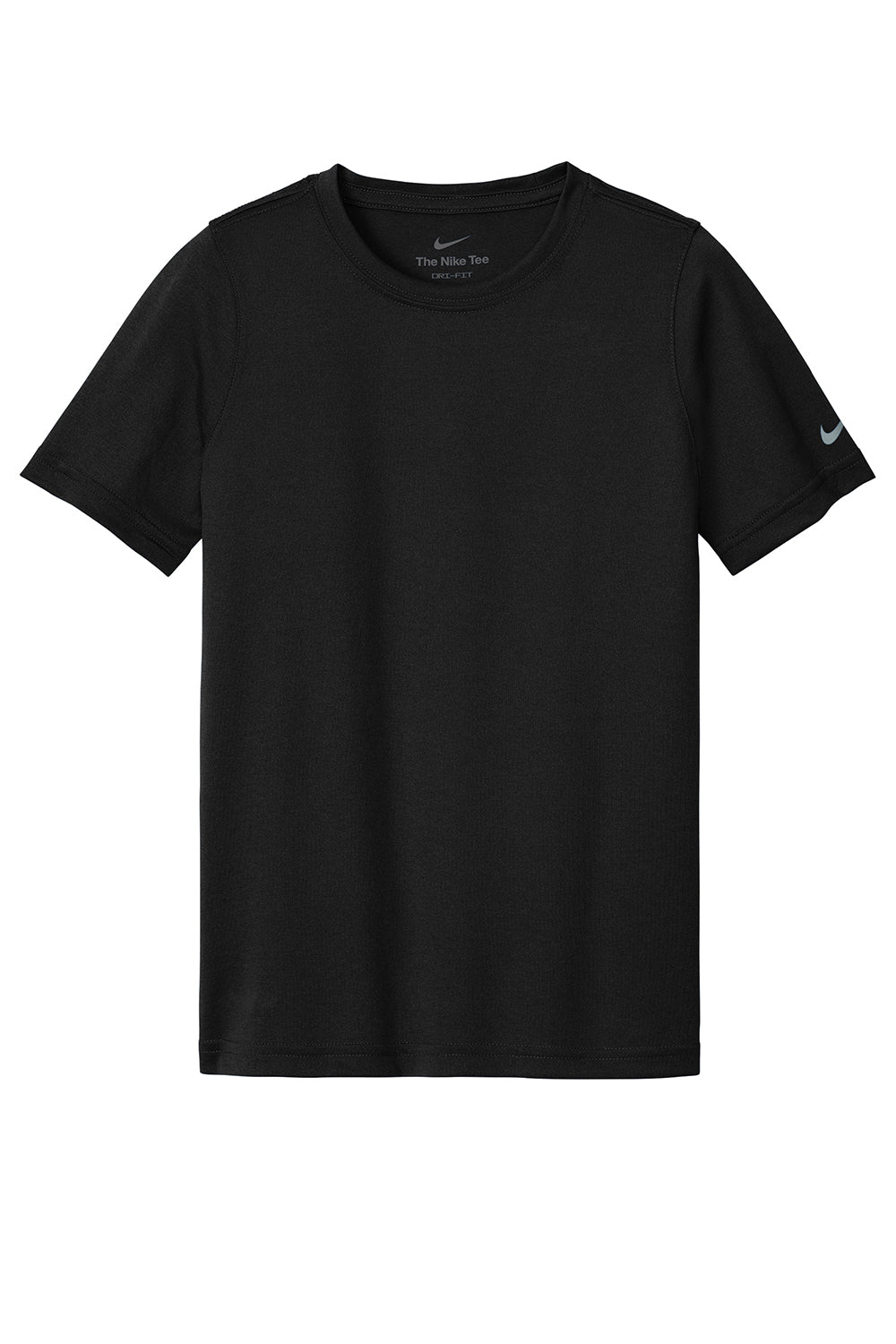 Nike NKDX8787 Youth rLegend Dri-Fit Moisture Wicking Short Sleeve Crewneck T-Shirt Black Flat Front
