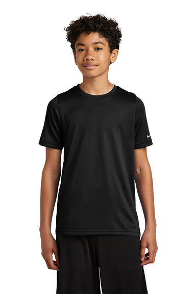 Nike NKDX8787 Youth rLegend Dri-Fit Moisture Wicking Short Sleeve Crewneck T-Shirt Black Model Front