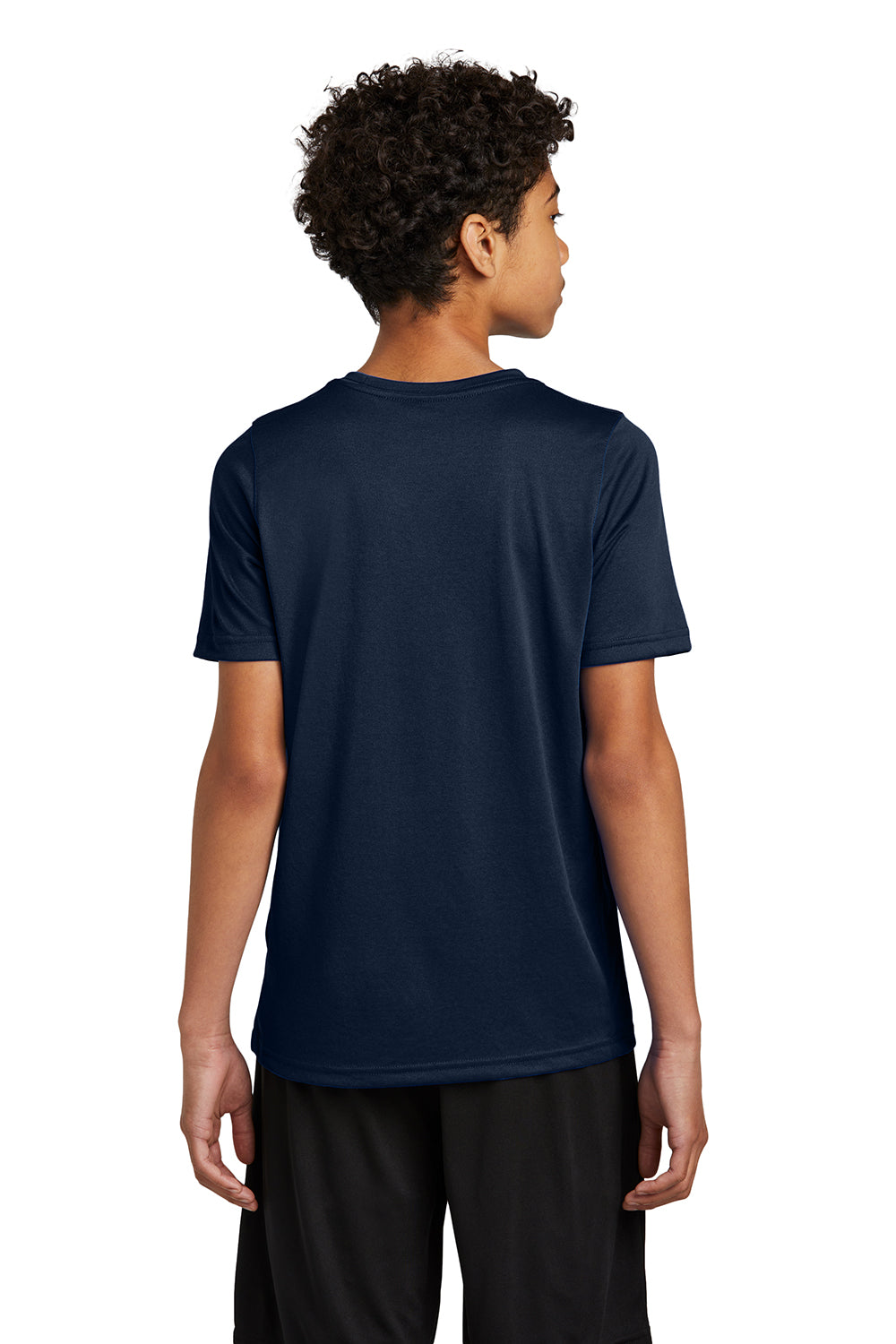 Nike NKDX8787 Youth rLegend Dri-Fit Moisture Wicking Short Sleeve Crewneck T-Shirt College Navy Blue Model Back