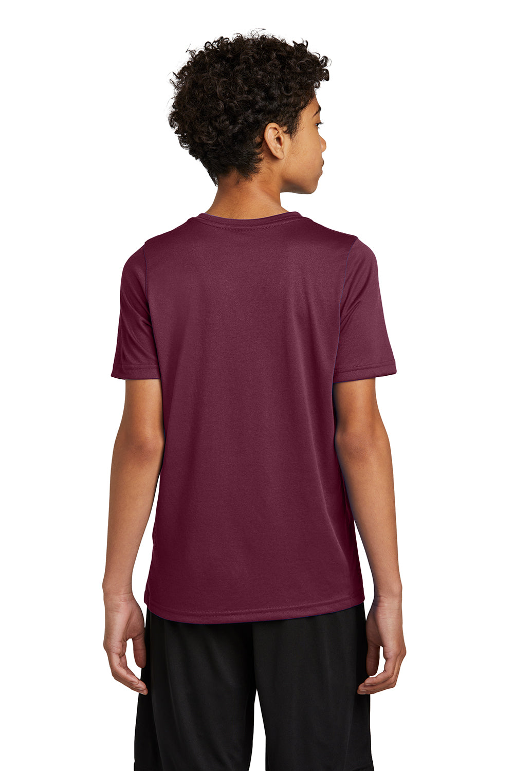 Nike NKDX8787 Youth rLegend Dri-Fit Moisture Wicking Short Sleeve Crewneck T-Shirt Deep Maroon Model Back