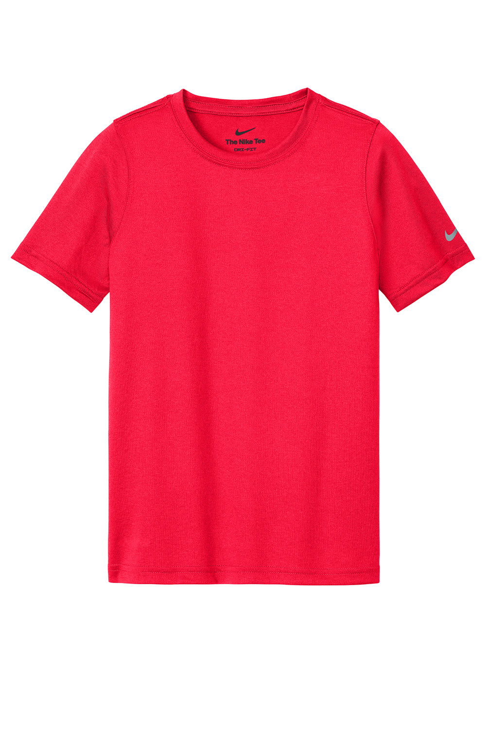 Nike NKDX8787 Youth rLegend Dri-Fit Moisture Wicking Short Sleeve Crewneck T-Shirt University Red Flat Front