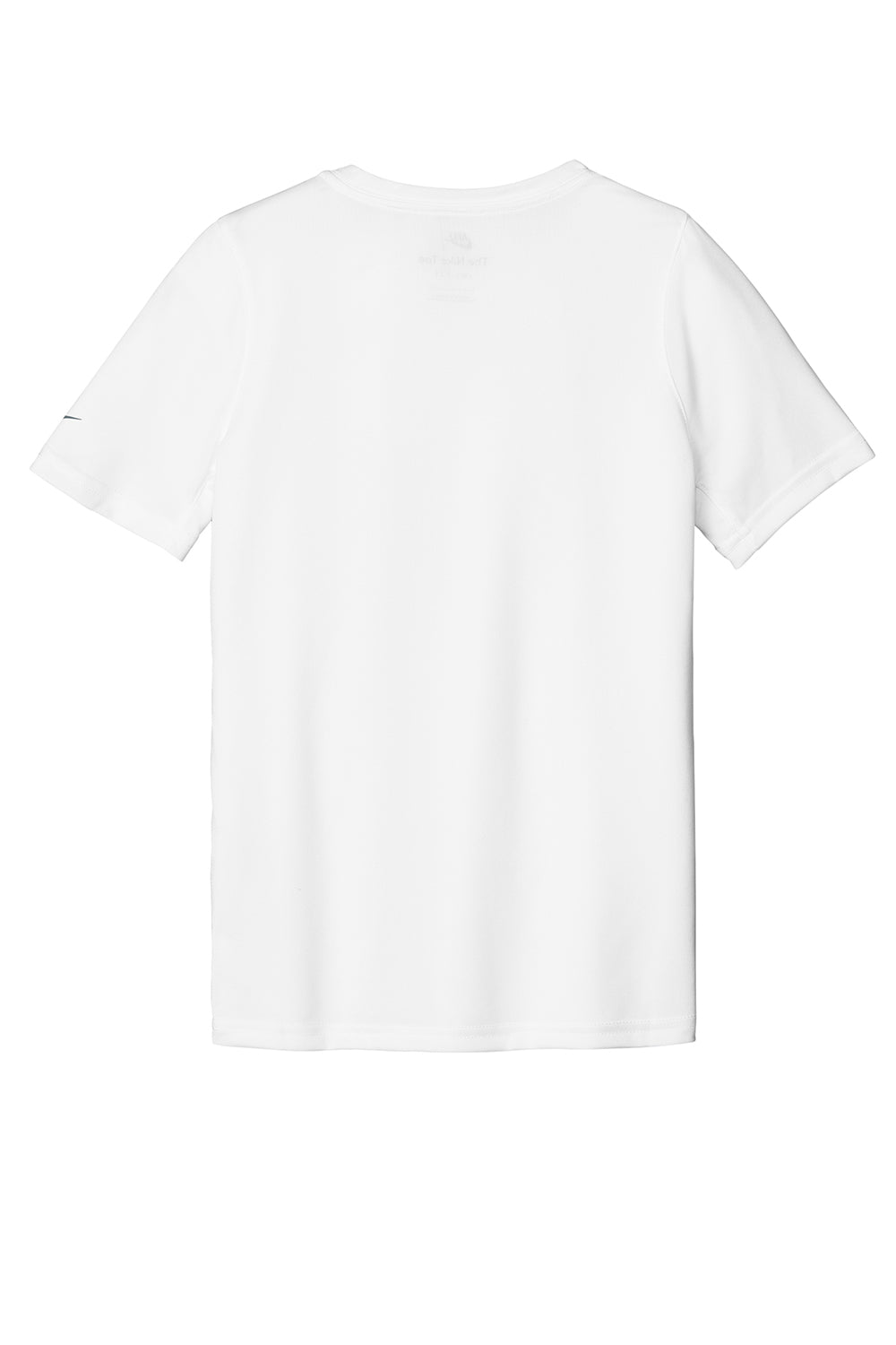 Nike NKDX8787 Youth rLegend Dri-Fit Moisture Wicking Short Sleeve Crewneck T-Shirt White Flat Back