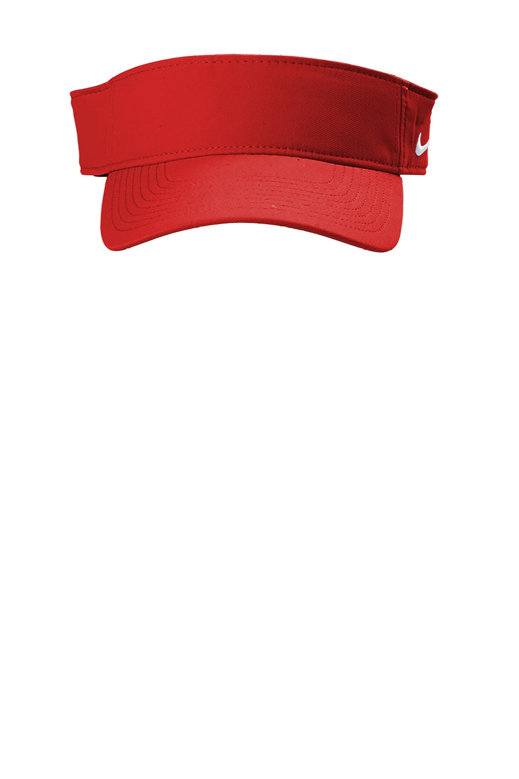 Nike Hats NKDC4217/NKFB5675 Mens Dri-Fit Moisture Wicking Team Adjustable Visor University Red Flat Front